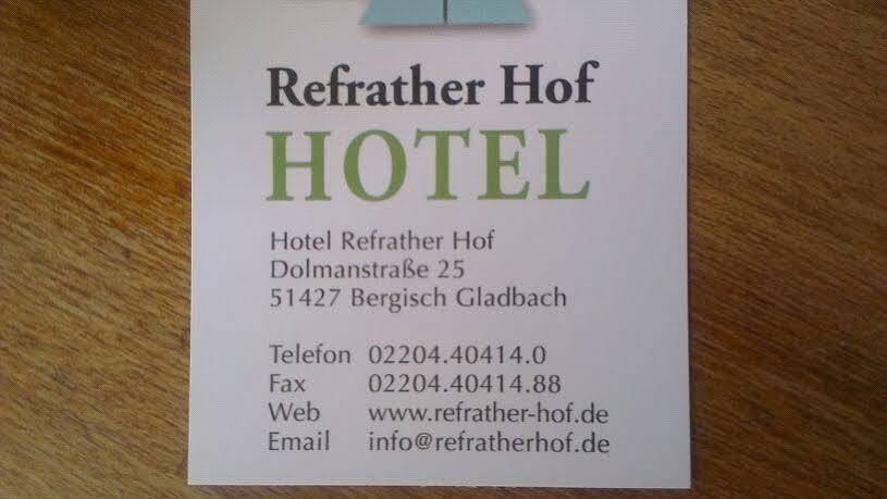 Hotel Refrather Hof Bergisch Gladbach Eksteriør billede